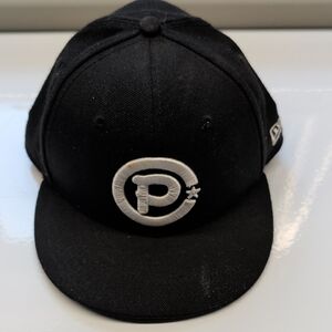 Black Baseball Cap with White 'P' Emblem